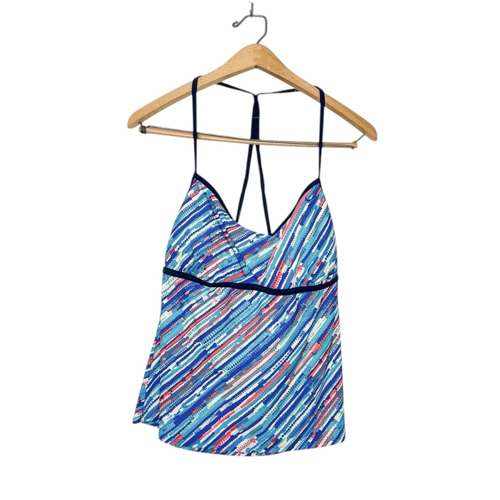 Nike Women’s Tankini Swimsuit Top Modest Swim Top Blue‎ Plus Size 16